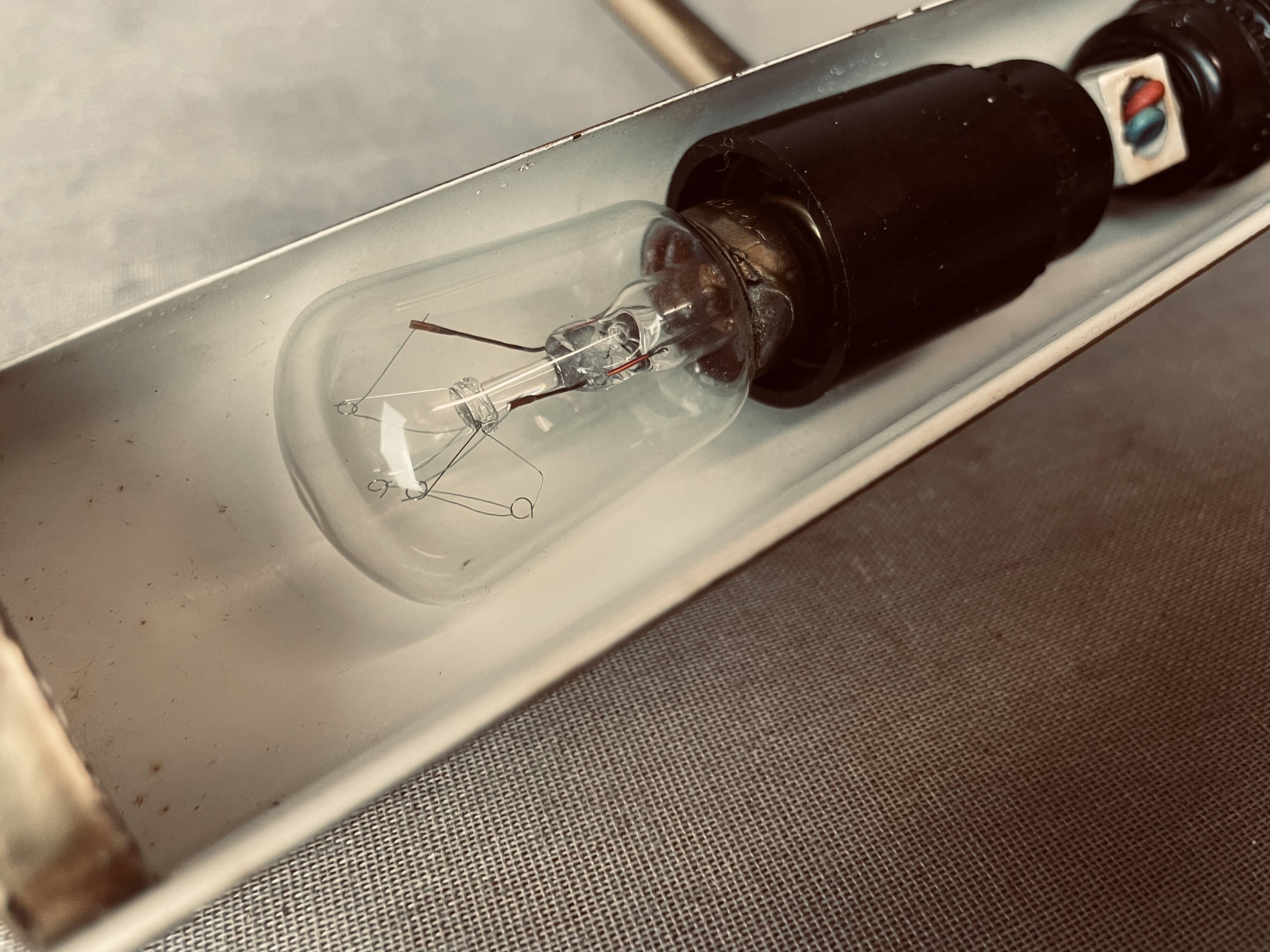 Industrial style aged brass wall art picture light