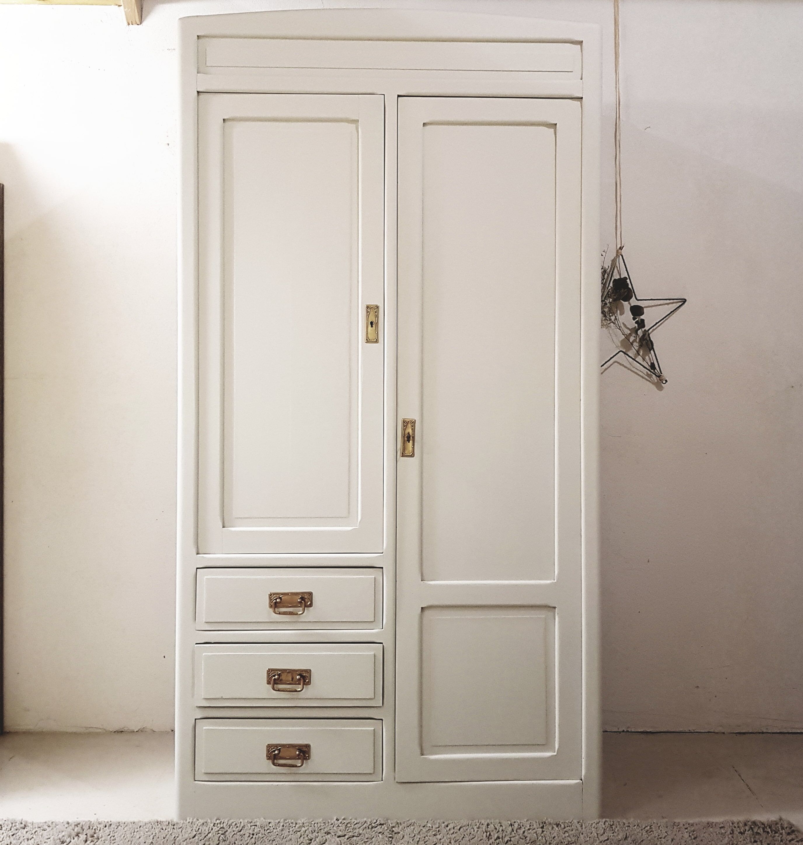 Armoire lingère et penderie 2 portes 3 tiroirs