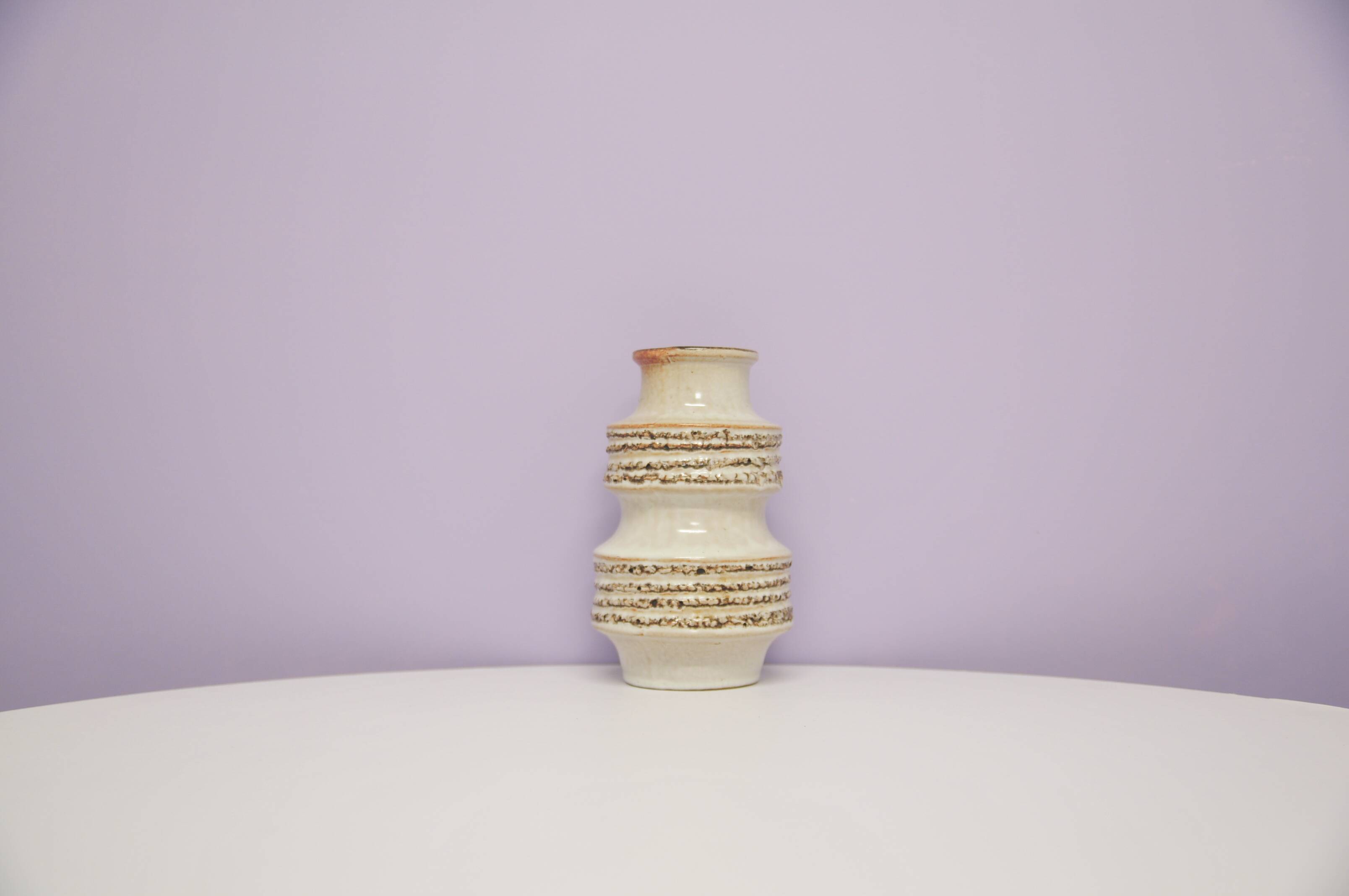 Vintage taupe pagoda west germany vase scheurich