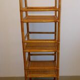 Rattan and bamboo shelf