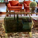 Modern brass magazine rack,  Italy 1970