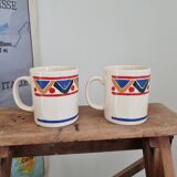 Duo of 2 vintage Mobil cups