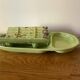 Antique slip porcelain asparagus dishes
