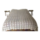 Couvre lit crochet en coton blanc à Rosace