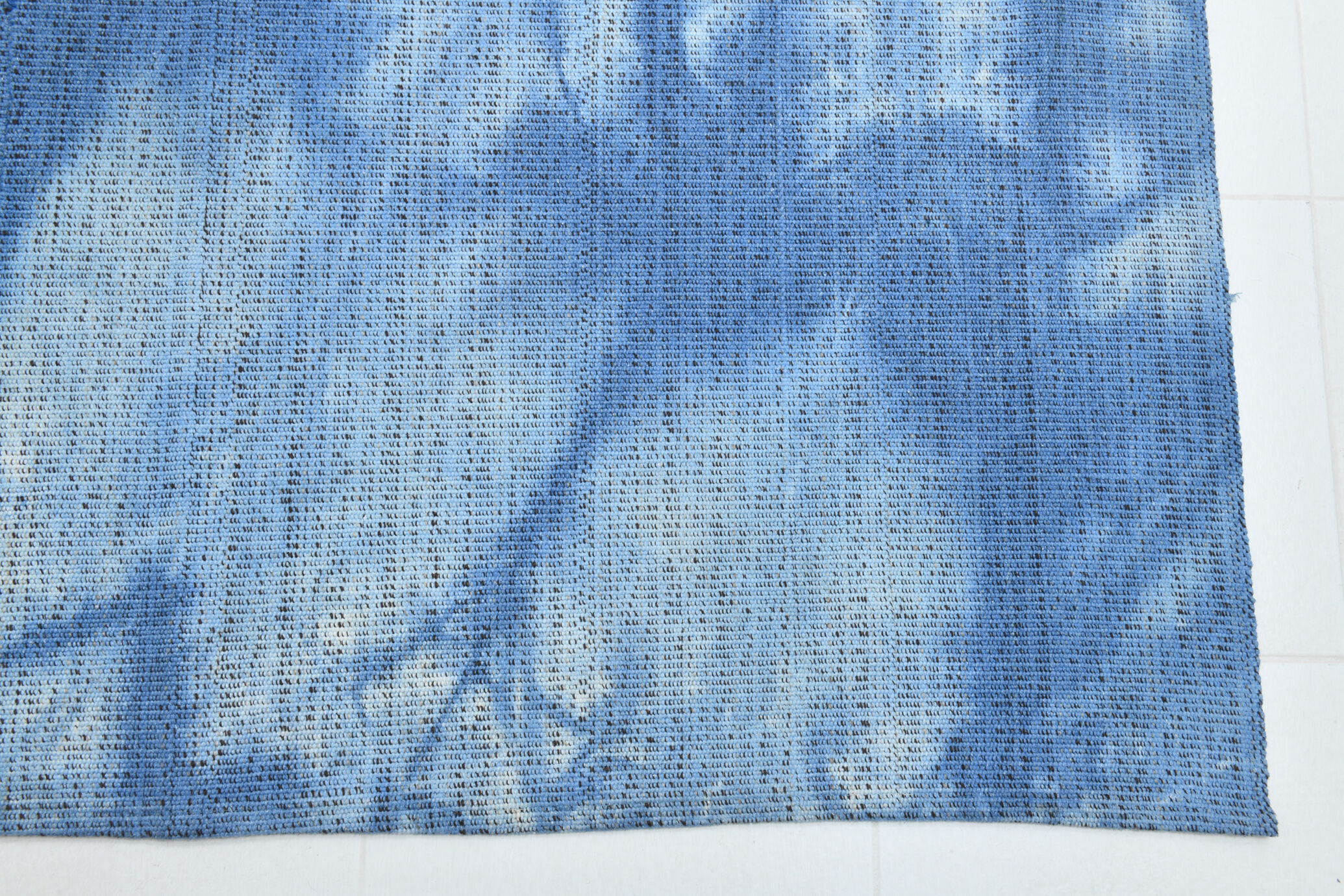 Blue oversize turkish rug 357x270cm