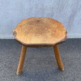 Side table in raw wood