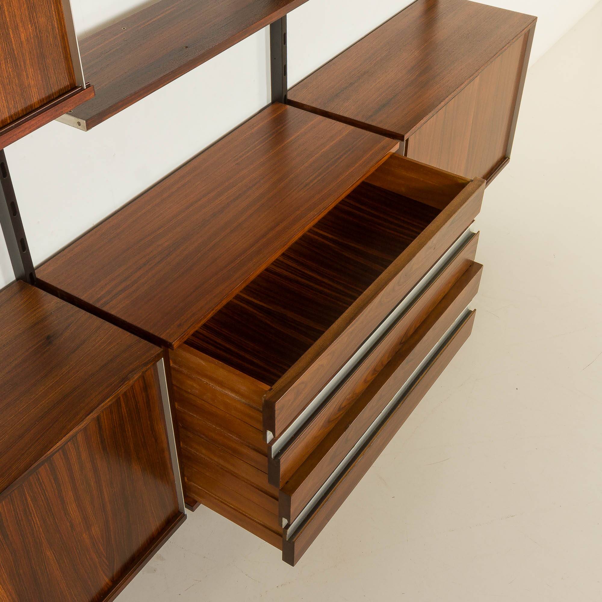 Ico Parisi rosewood wall unit for MIM, Italy 1960s