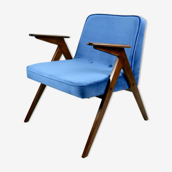 Blue Ocean Bunny Armchair by Józef Chierowski 1970s