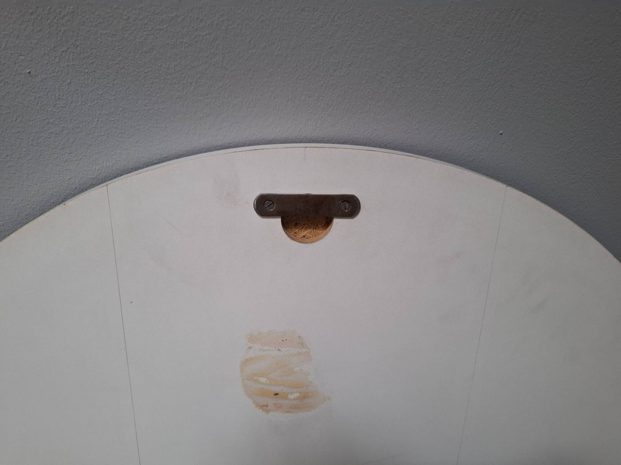 1970s Czechoslovakian Round Wall Mirror with Beige Frame