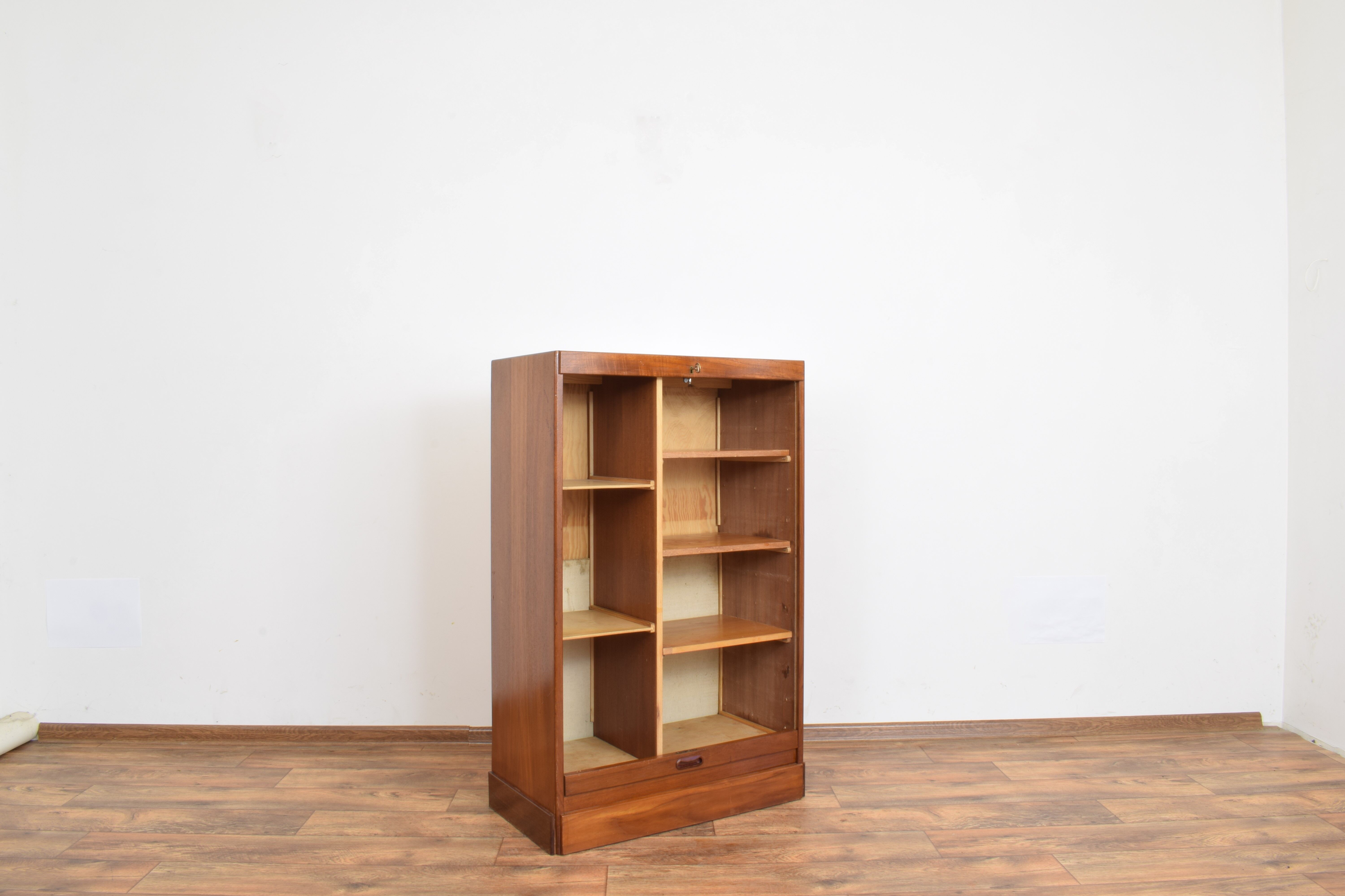 Mid-century danish teak tambour cabinet, 1960
