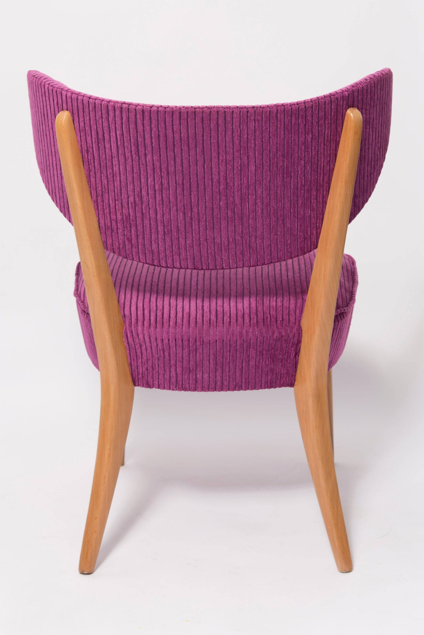 Mid-Century Purple Velvet Club Chair, Europe, 1960s