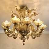 Large Murano glass chandelier – 12 lights – early 20th century