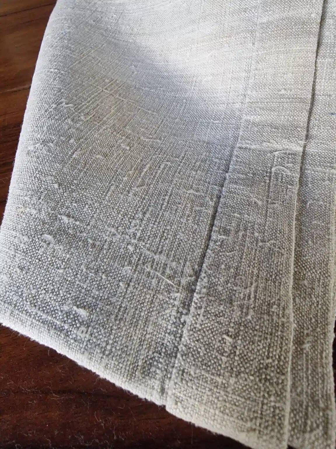 Antique French linen sheet – 19th century hand-woven hemp fabric (250×200 cm)