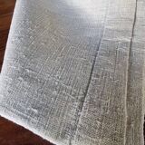 Antique French linen sheet – 19th century hand-woven hemp fabric (250×200 cm)