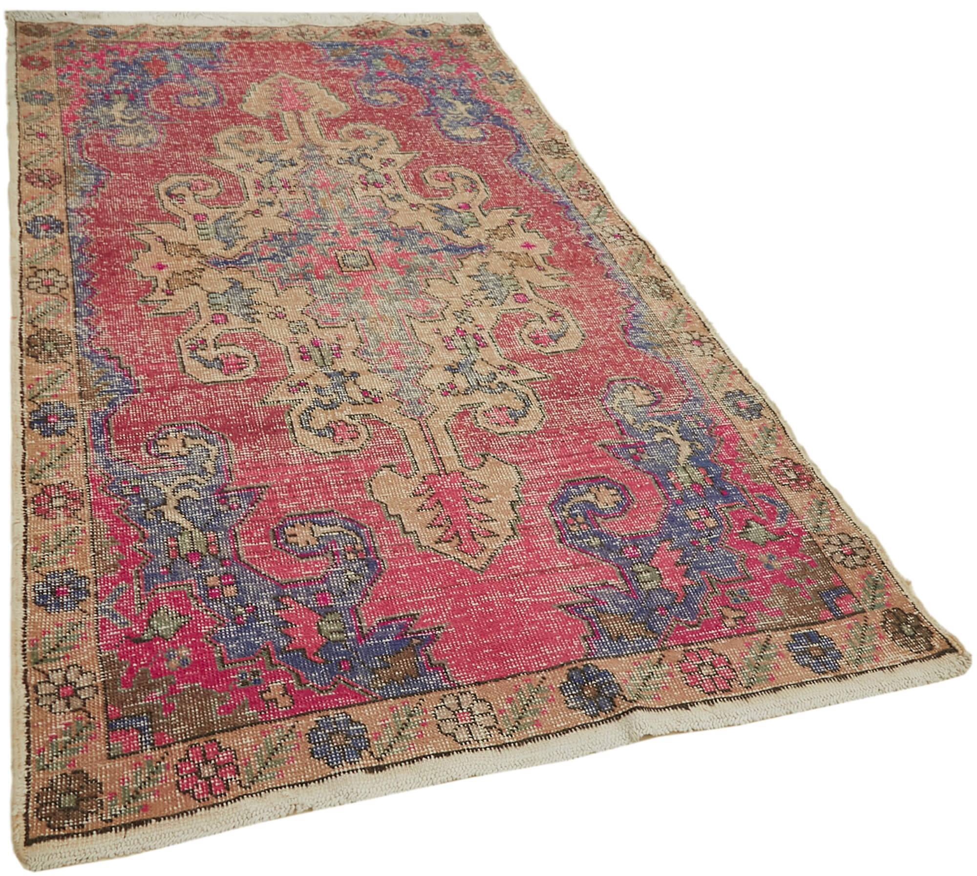 Tapis vintage anatolien turc 140 cm x 236 cm