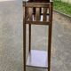 Vintage solid wood stool repainted 91cm