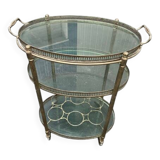 Metal and glass serving trolley