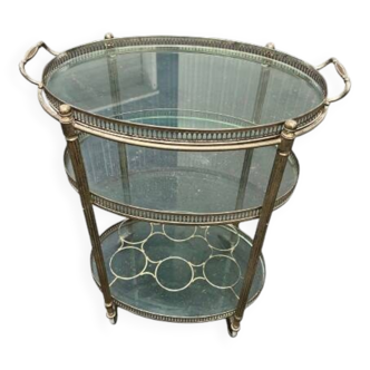Metal and glass serving trolley