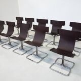Mid-Century Modern Set of 10 'Topos' Chairs by Gruppo DAM for Busnelli, 1970s