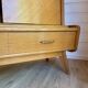 Vintage oak grand buffet Mid-Century Scandinavian with tapered legs from the 50s/70s.