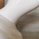 White ceramic hand wall lamp