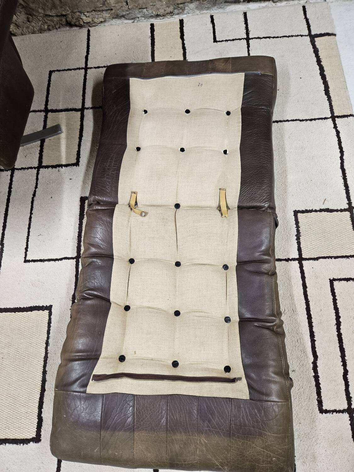 Vintage leather lounge chair 1960