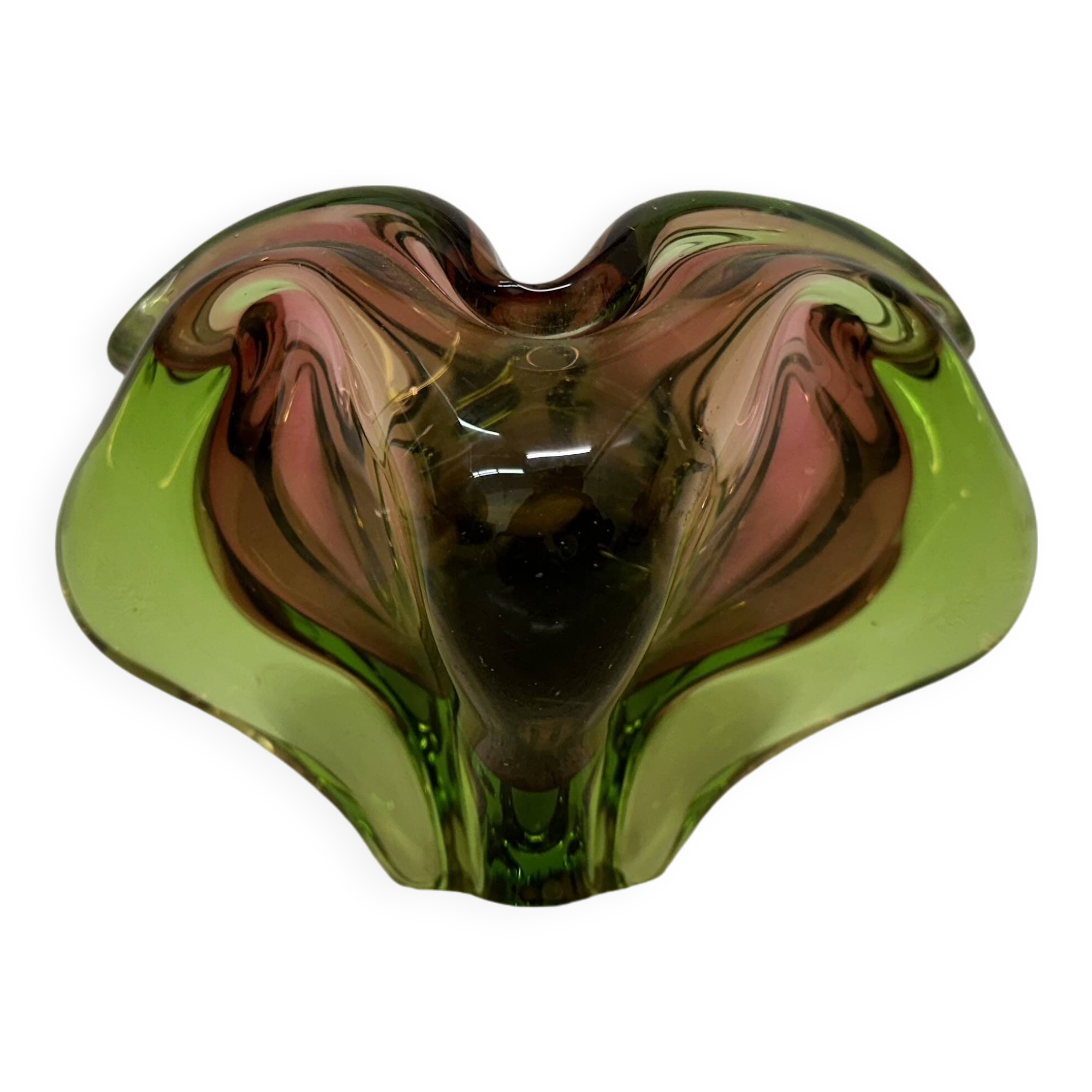 Mid century Murano glass bowl , 1970s