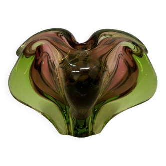 Mid century Murano glass bowl , 1970s