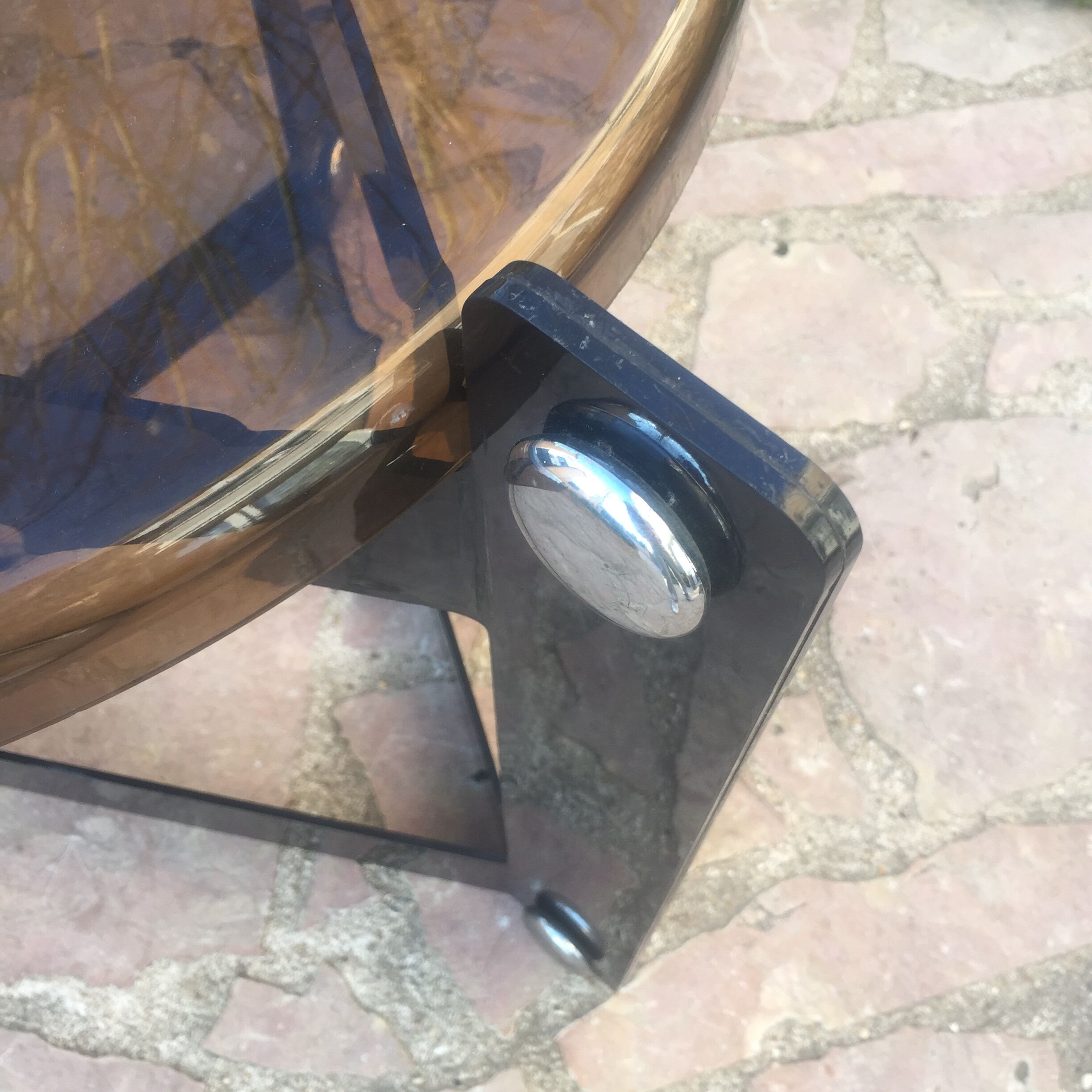 Coffee table Design smoked Plexiglas