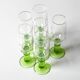 Set of 6 Limoncino Sherry Glasses / Green Sorbetto Stemware /Bormioli Rocco
