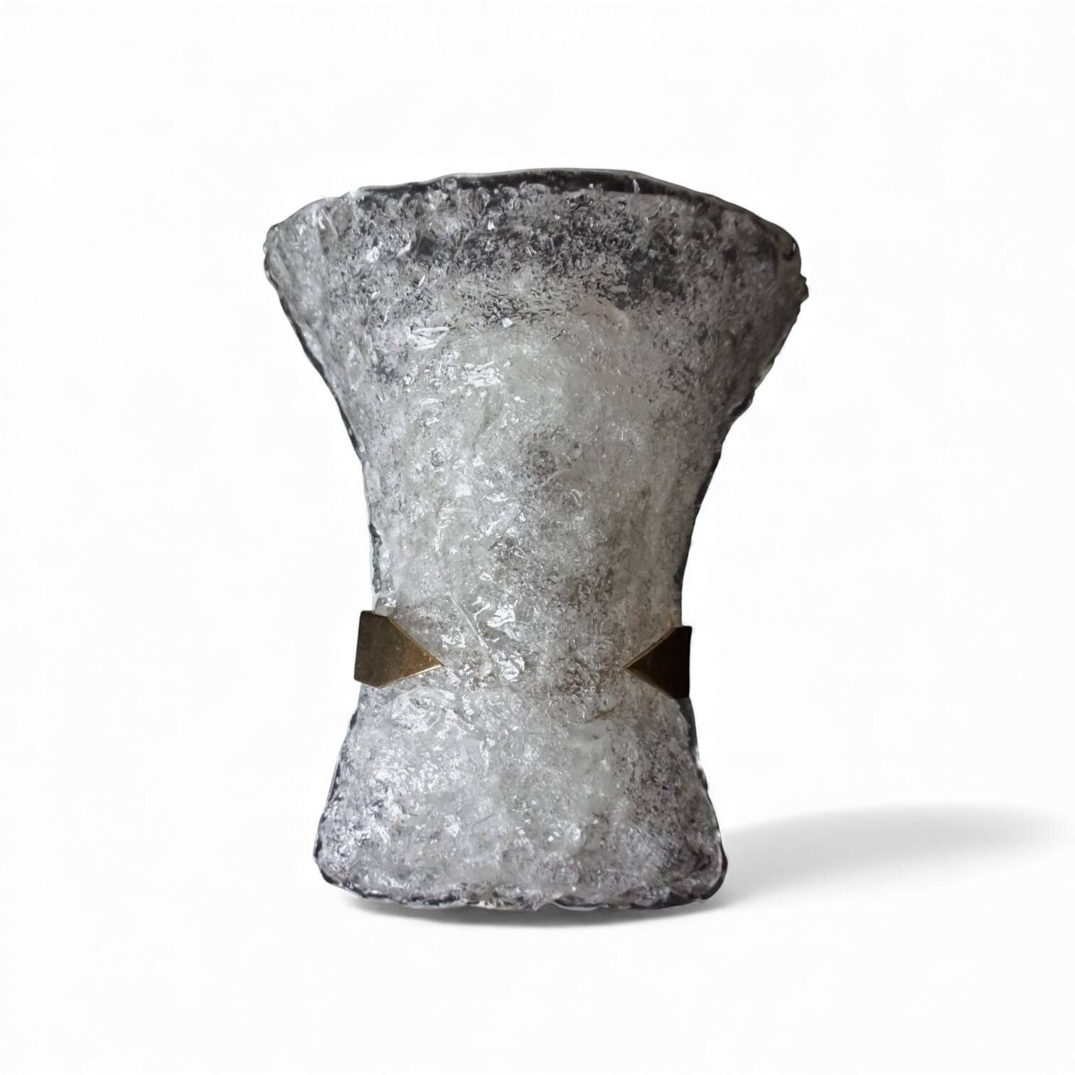 Hillebrand Murano ice glass wall lamp by Egon Hillebrand, 1960