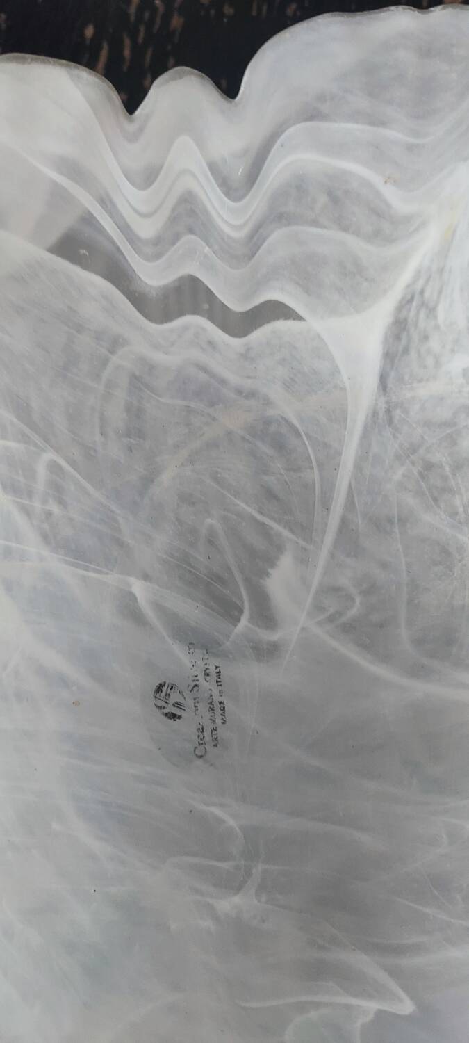 Frosted blown glass bowl from "Creazioni Silvestri Arte Murano