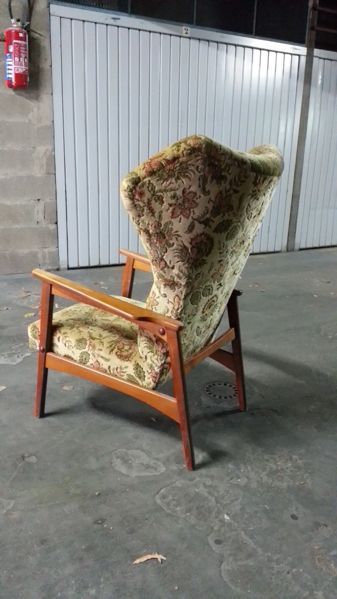 Chair wing chair flower Scandinavian styl Ib Kofod-Larsen for Carlo Gahrn