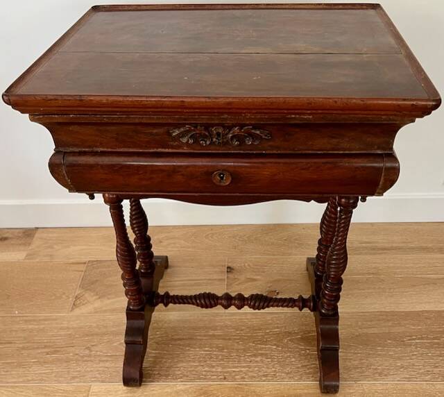 Louis Philippe mahogany workbench, 19th century