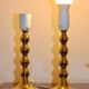 Paire de lampes suédoises en laiton du milieu du siècle