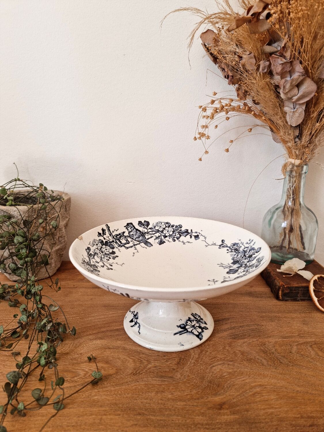 E.Bourgeois iron earth compote bowl