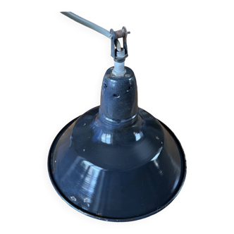 Enameled sheet metal pendant light, industrial lamp