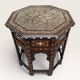 Hoshiarpur octagonal side table, rosewood, mother-of-pearl and bone, 1880
