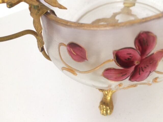 Art Nouveau enamelled glass cup