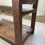 XL central island workbench oak