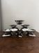 Vintage set of 6 stainless steel bowls, two-in-one design for ice cream and avocados.