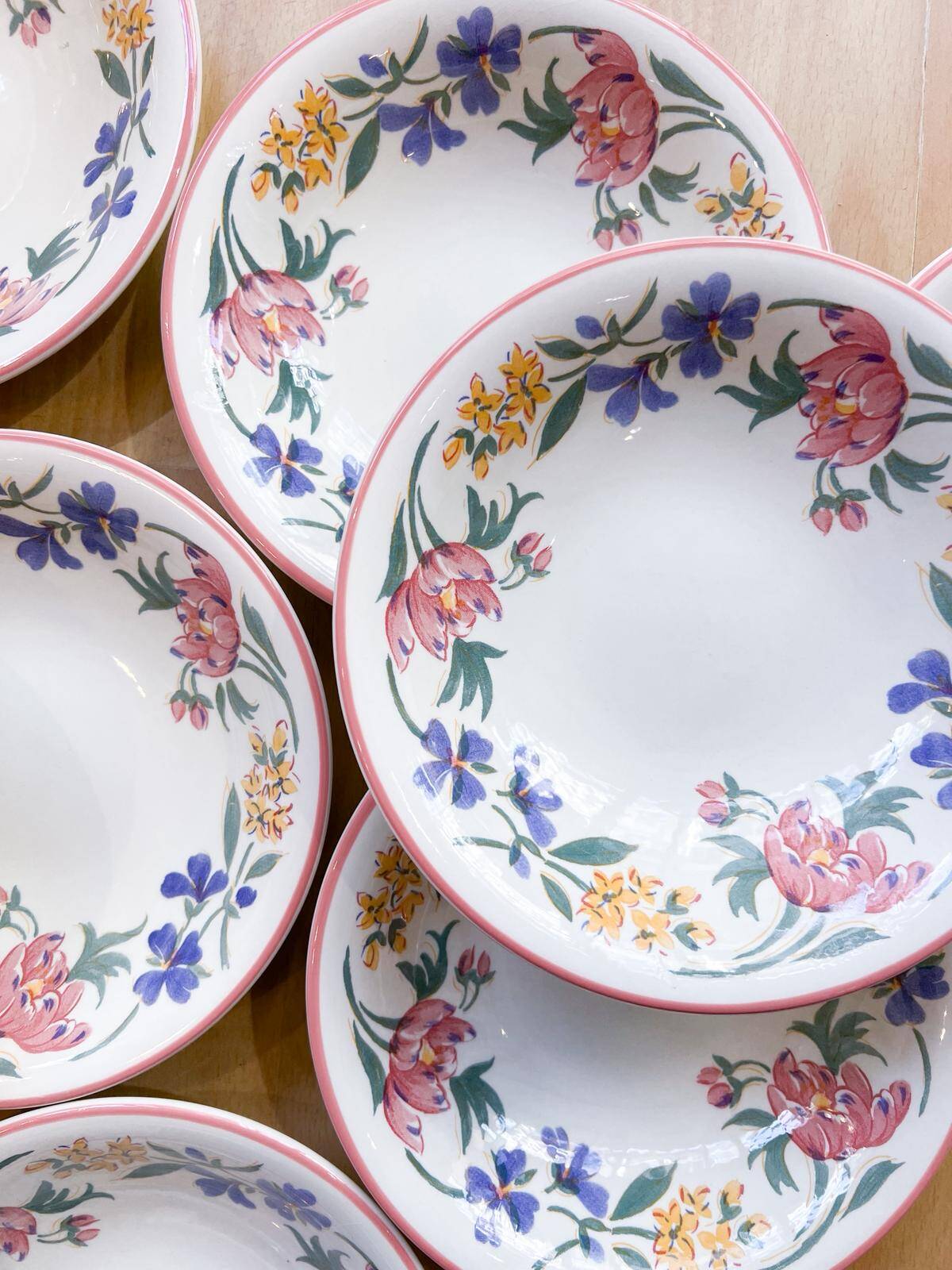 10 deep plates Staffordshire - England