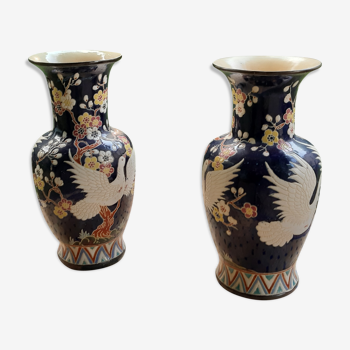 Large pair of ceramic vases