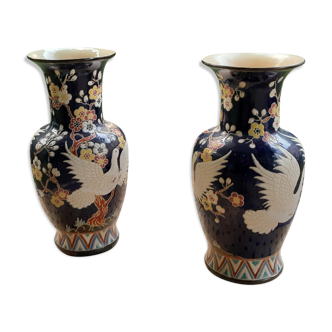 Large pair of ceramic vases