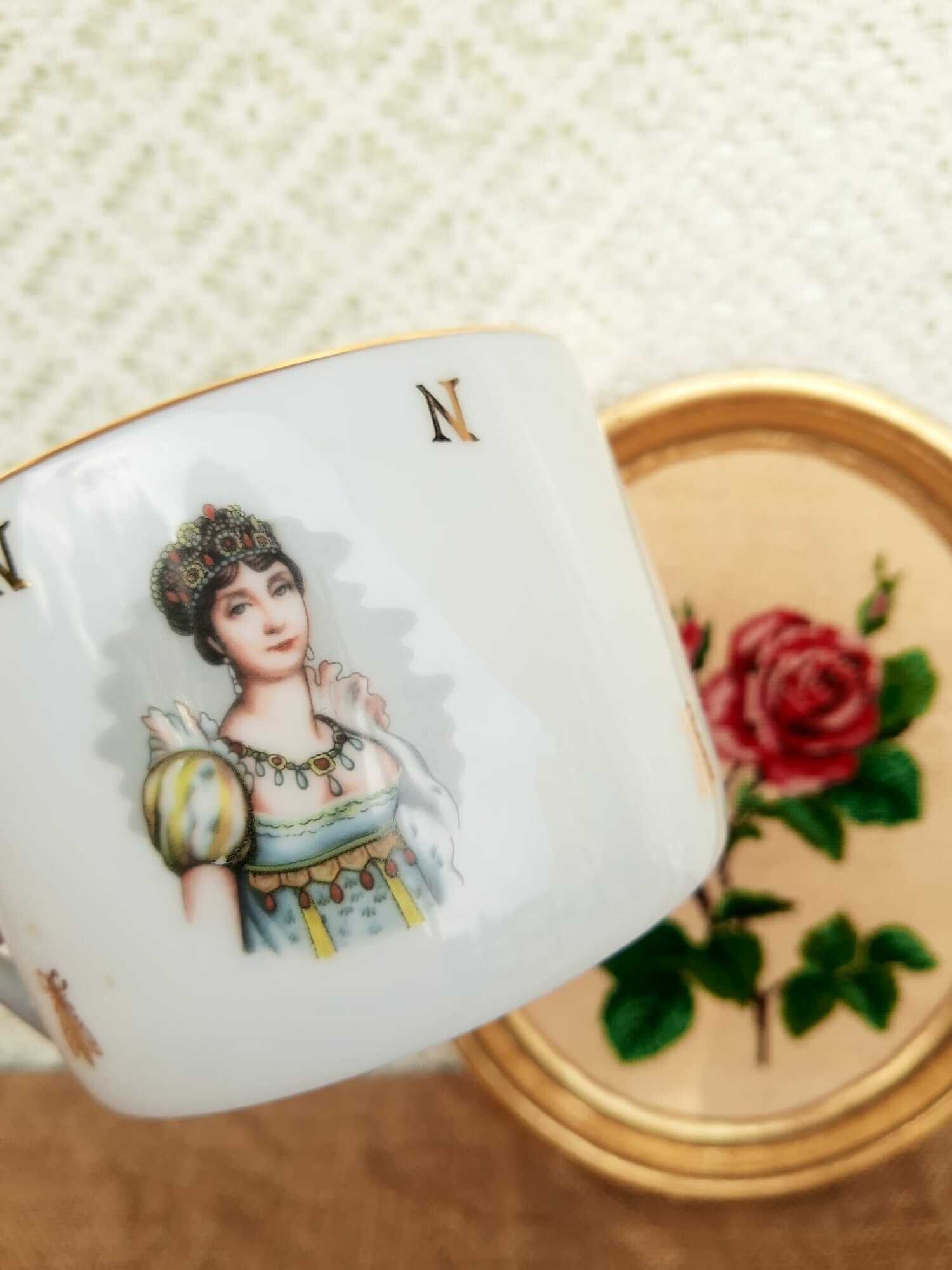 Napoleon and Josephine porcelain cup France