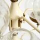 Large 1960s brass and glass tulip ceiling lamp by Hans Agne Jakobsson