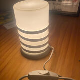 Vintage glass and metal lamp