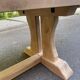 Large extendable monastery table stripped in raw solid oak 200 cm