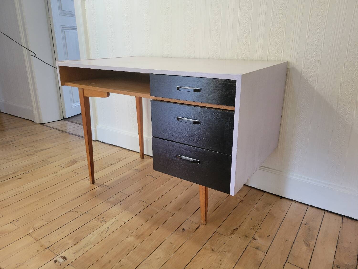 Desk with compass legs circa 1970