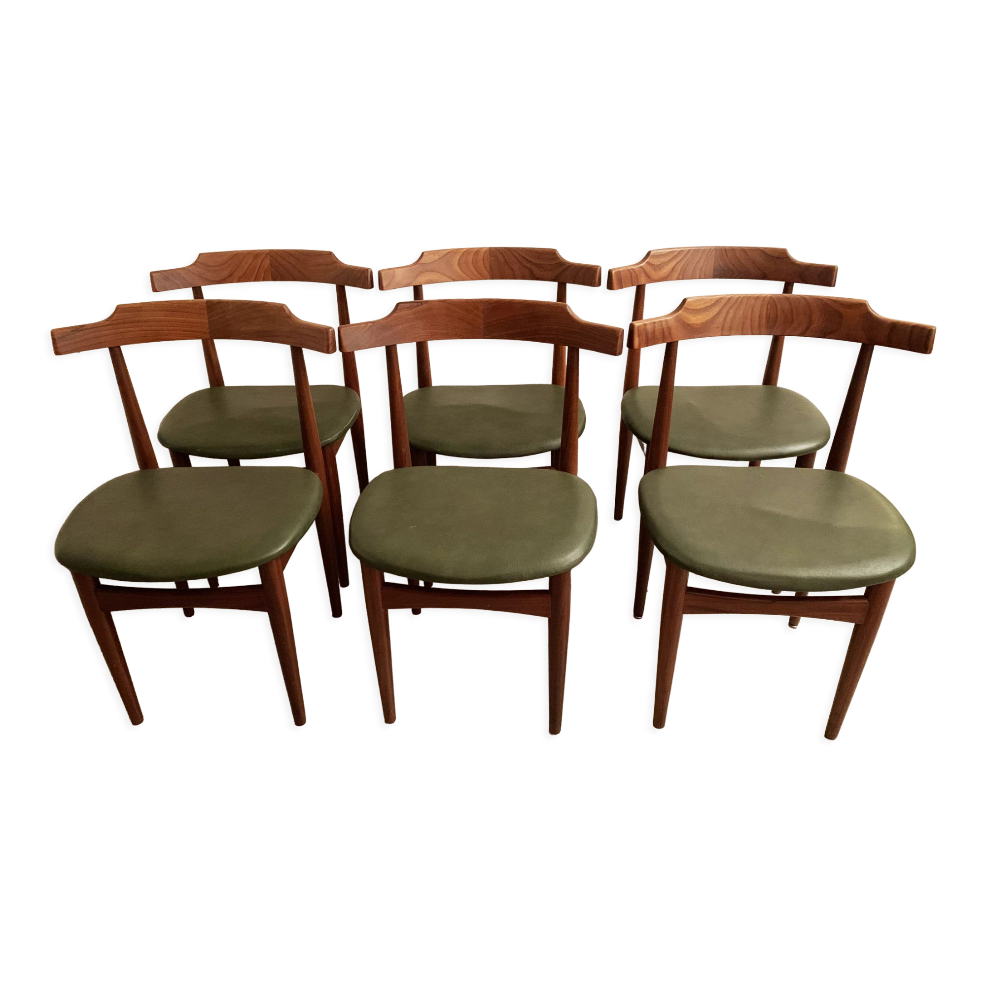 Ensemble de 6 chaises danoises de Hans Olsen pour le fabricant Frem Røjle